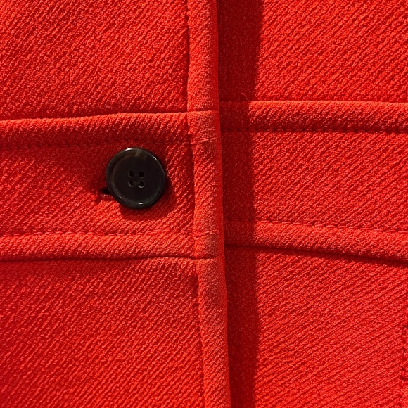 Women's wool thinsate red coat - Picture 4 of 13